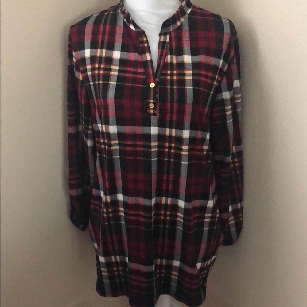 Maternity Plaid Top